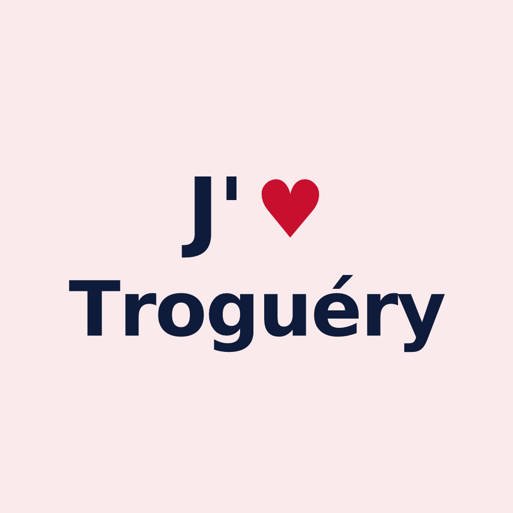 Magnet personnalisé Troguéry — design J'aime Troguéry