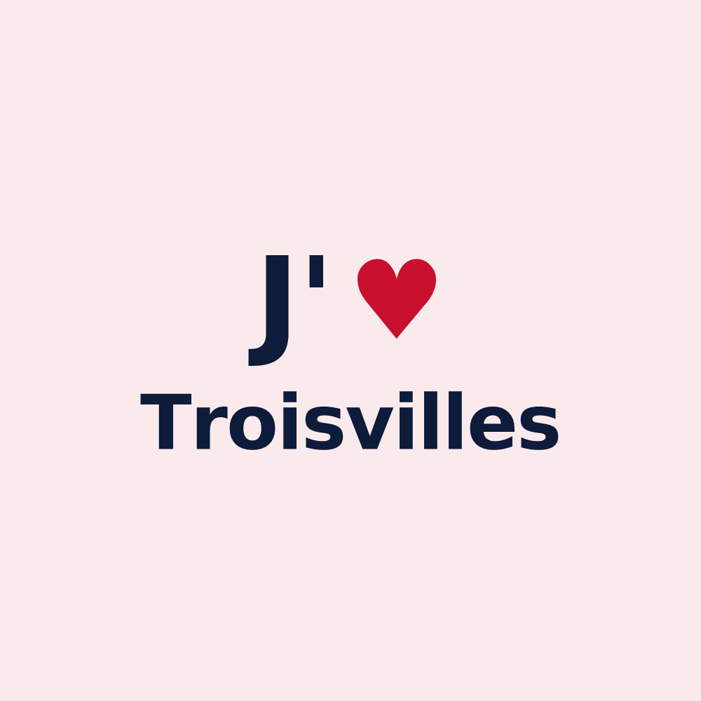Magnet personnalisé Troisvilles — design J'aime Troisvilles