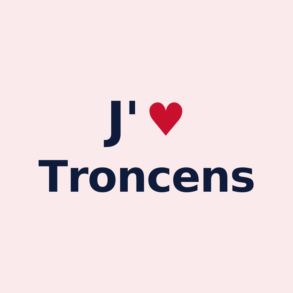 Magnet personnalisé Troncens — design J'aime Troncens