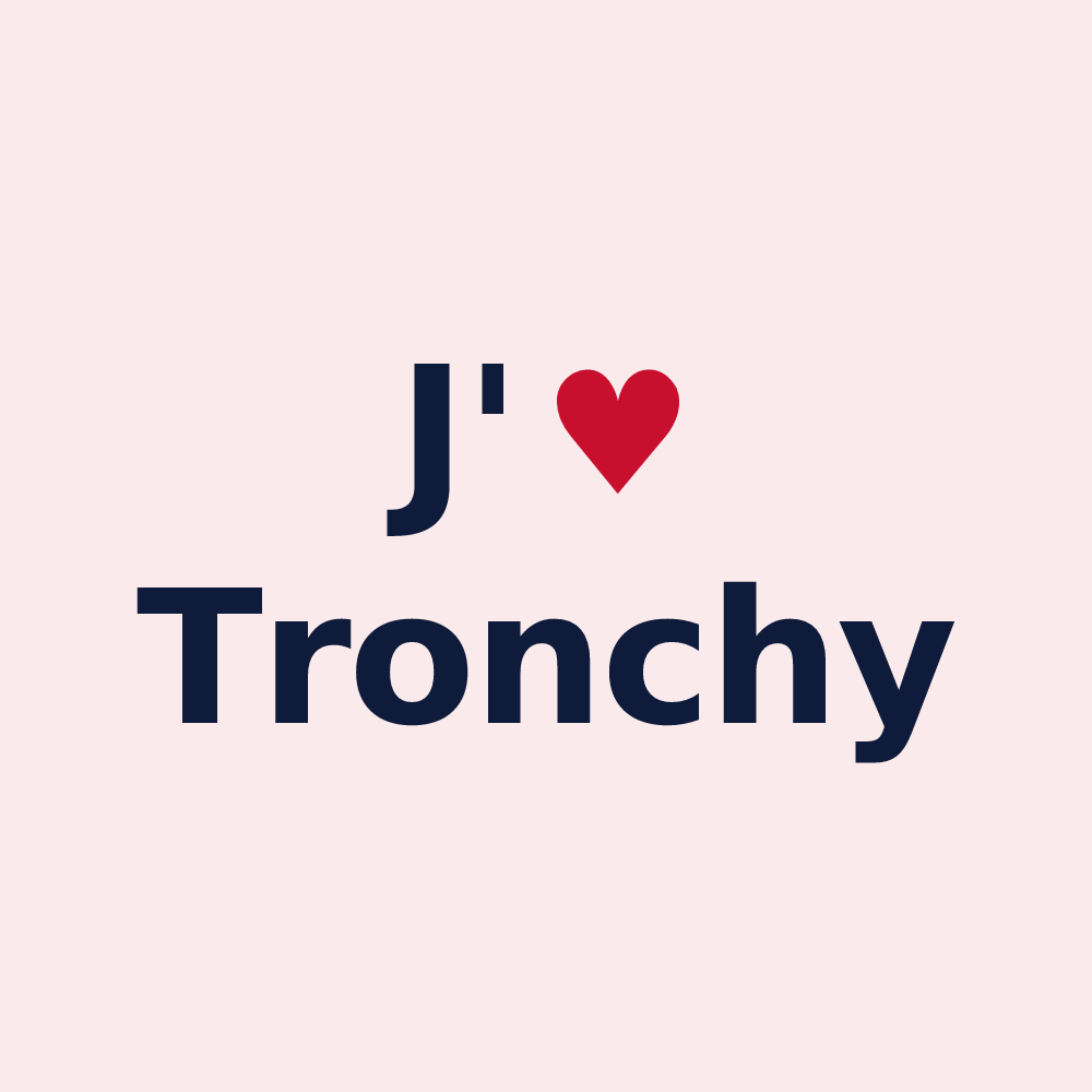 Magnet personnalisé Tronchy — design J'aime Tronchy