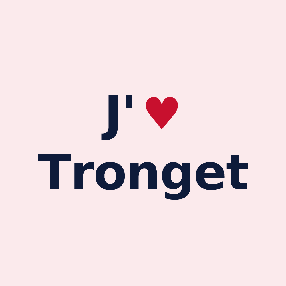 Magnet personnalisé Tronget — design J'aime Tronget
