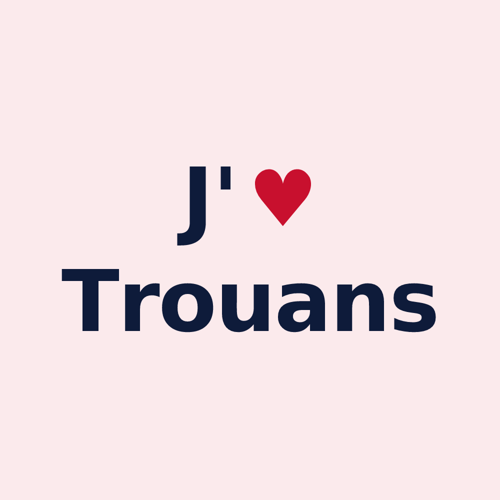 Magnet personnalisé Trouans — design J'aime Trouans