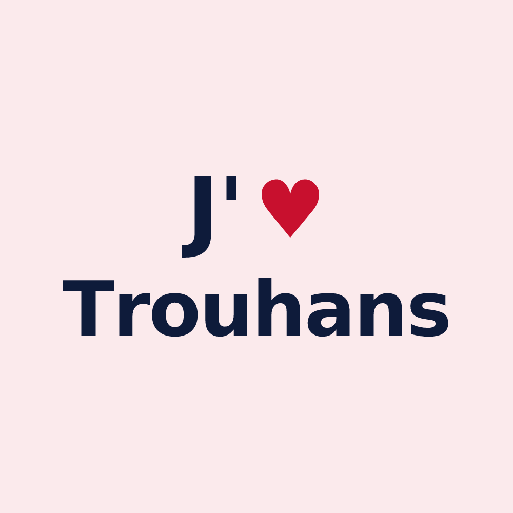 Magnet personnalisé Trouhans — design J'aime Trouhans