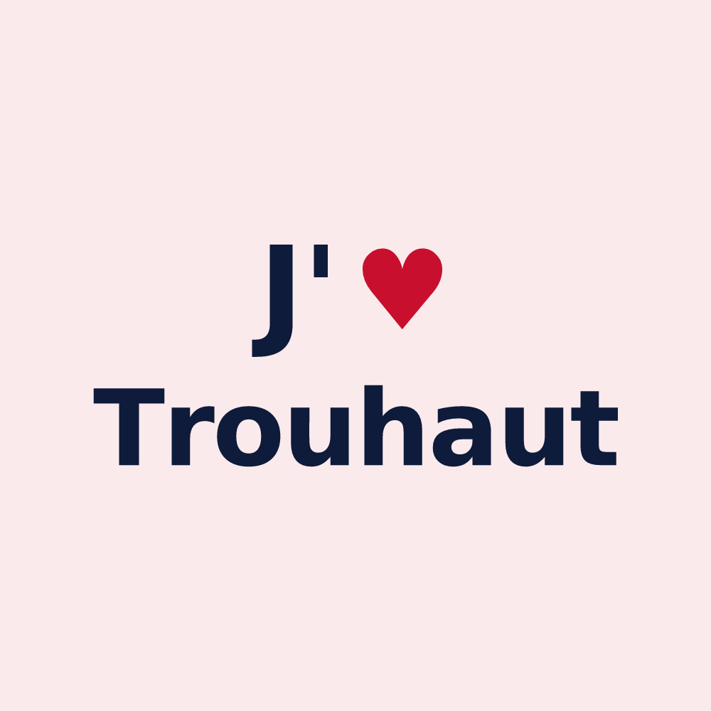 Magnet personnalisé Trouhaut — design J'aime Trouhaut