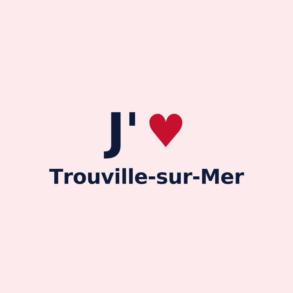 Magnet personnalisé Trouville-sur-Mer — design J'aime Trouville-sur-Mer