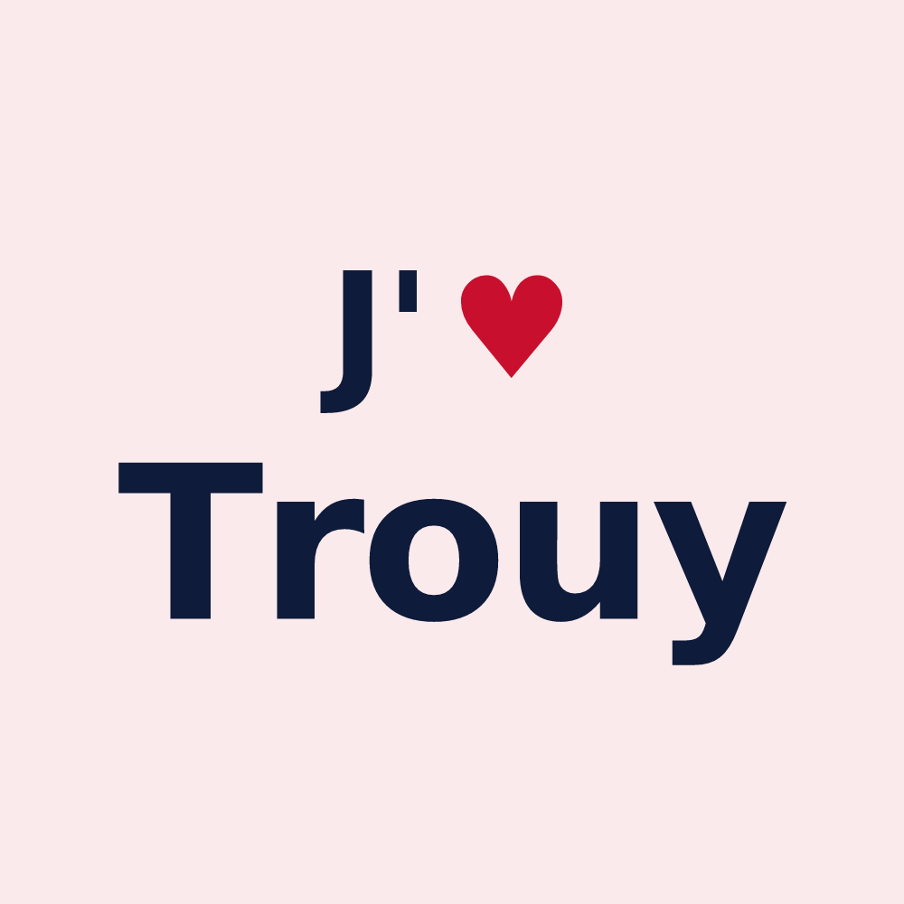 Magnet personnalisé Trouy — design J'aime Trouy