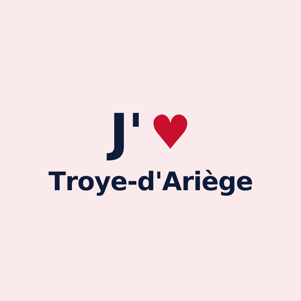 Magnet personnalisé Troye-d'Ariège — design J'aime Troye-d'Ariège