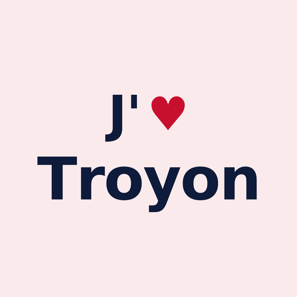 Magnet personnalisé Troyon — design J'aime Troyon