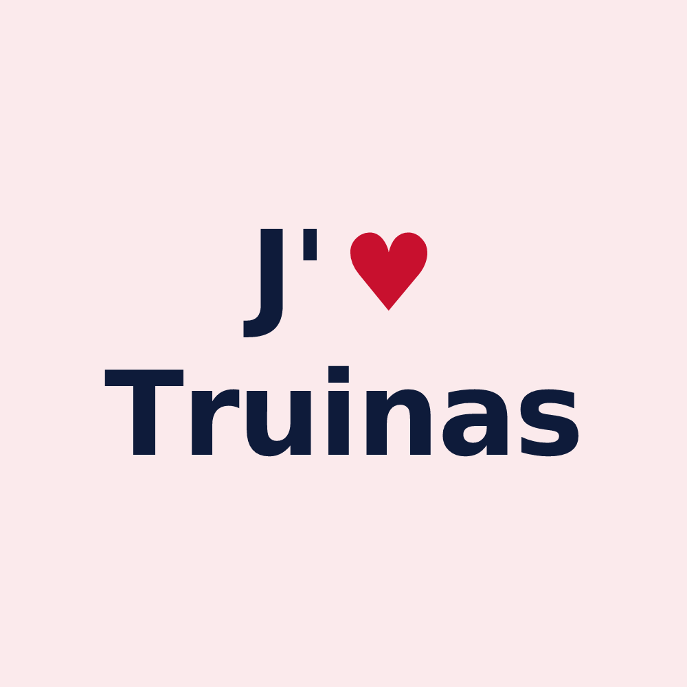 Magnet personnalisé Truinas — design J'aime Truinas