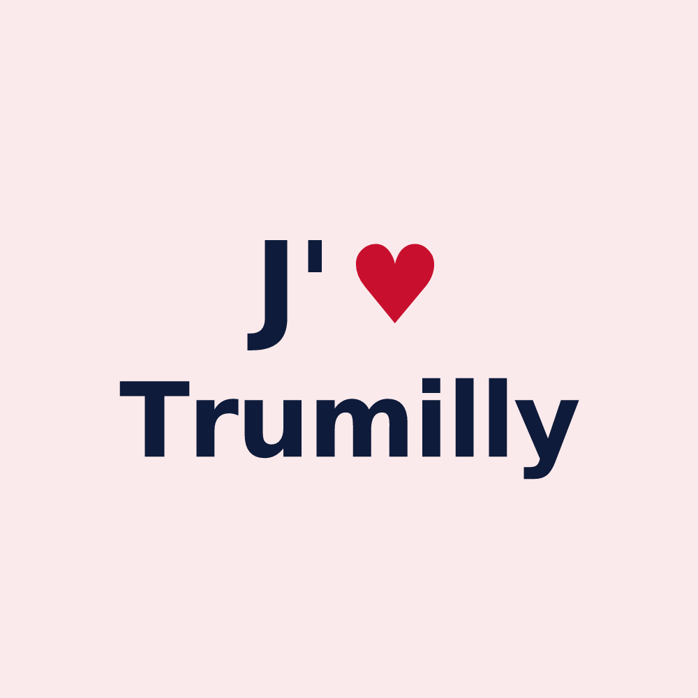Magnet personnalisé Trumilly — design J'aime Trumilly