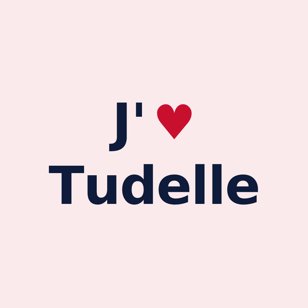 Magnet personnalisé Tudelle — design J'aime Tudelle