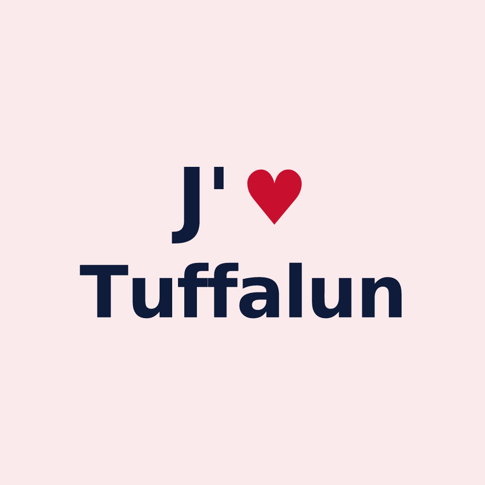 Magnet personnalisé Tuffalun — design J'aime Tuffalun