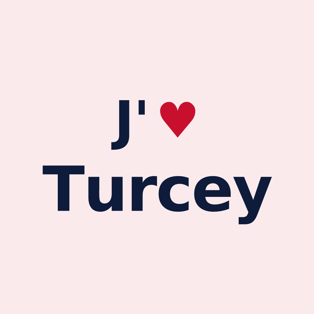Magnet personnalisé Turcey — design J'aime Turcey