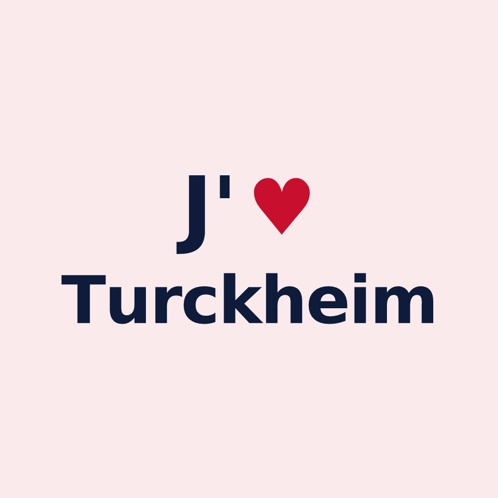Magnet personnalisé Turckheim — design J'aime Turckheim