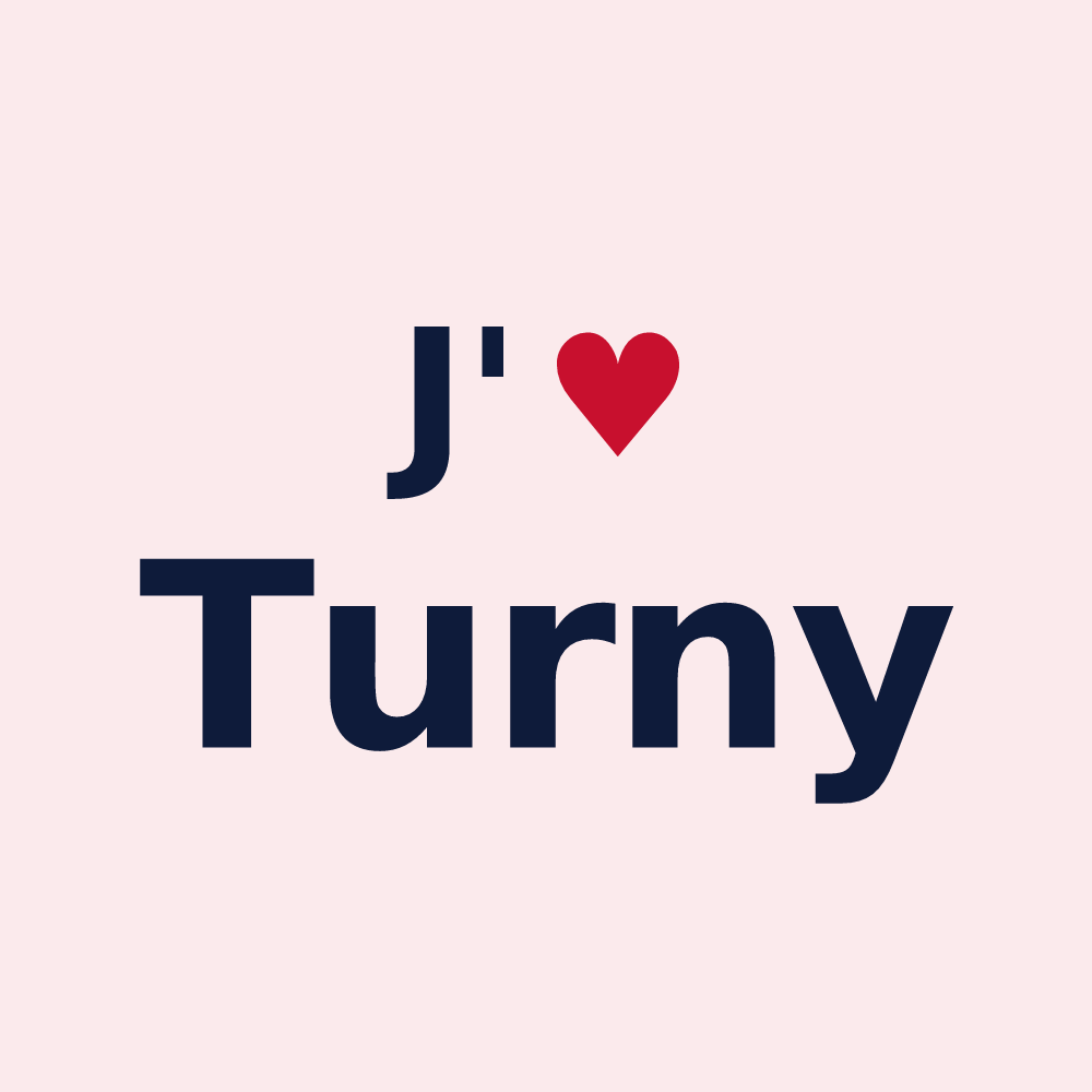 Magnet personnalisé Turny — design J'aime Turny