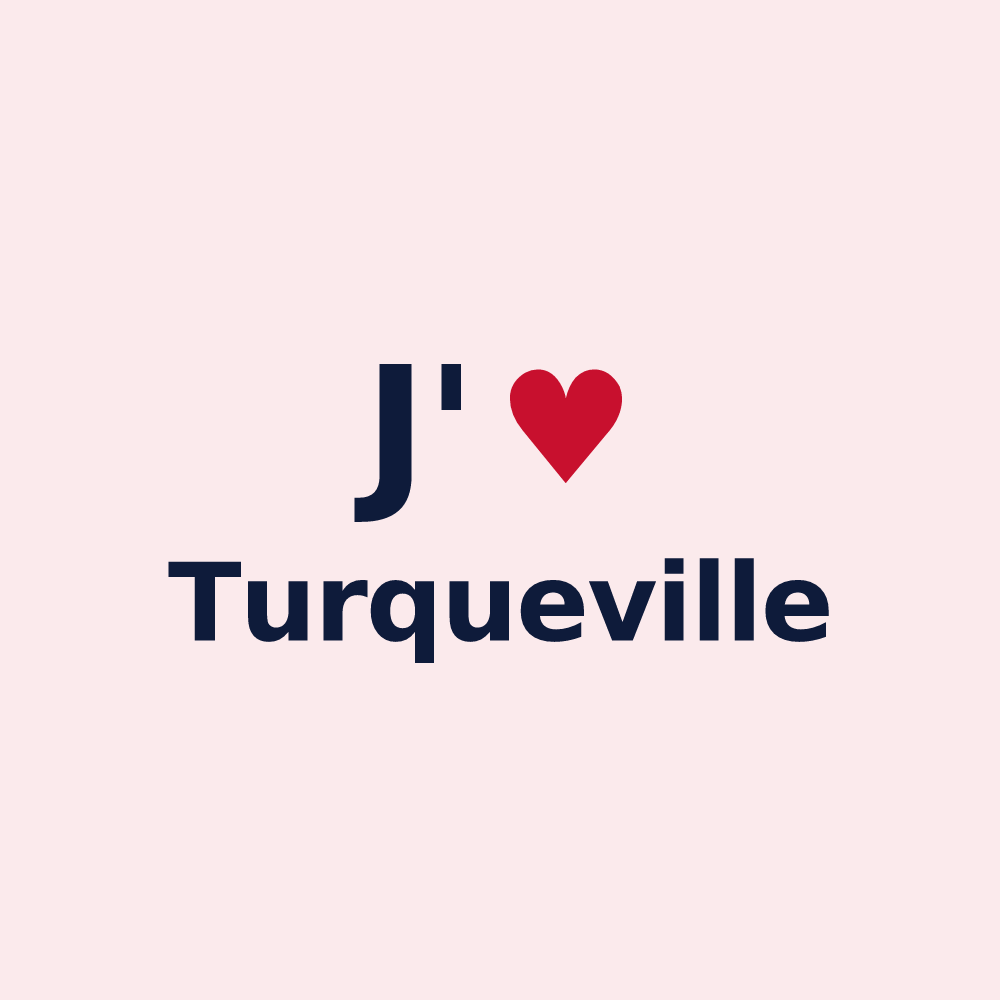Magnet personnalisé Turqueville — design J'aime Turqueville