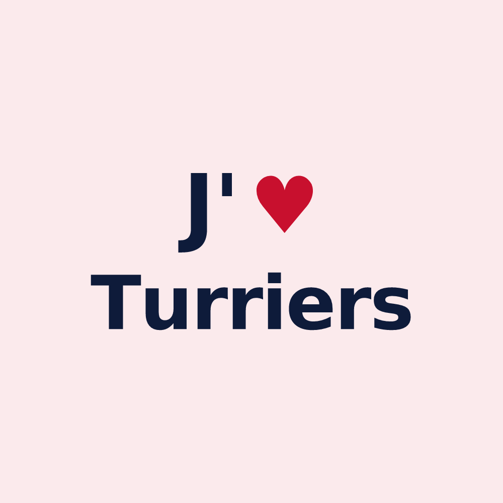 Magnet personnalisé Turriers — design J'aime Turriers
