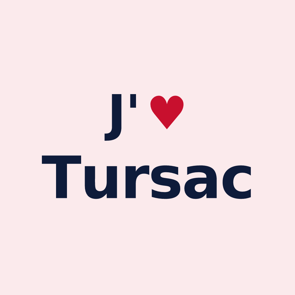 Magnet personnalisé Tursac — design J'aime Tursac