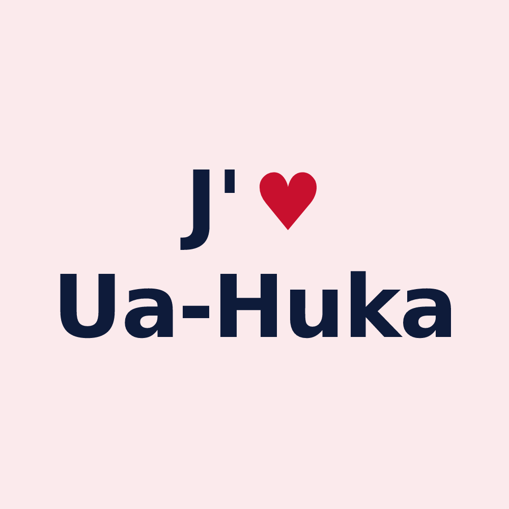 Magnet personnalisé Ua-Huka — design J'aime Ua-Huka