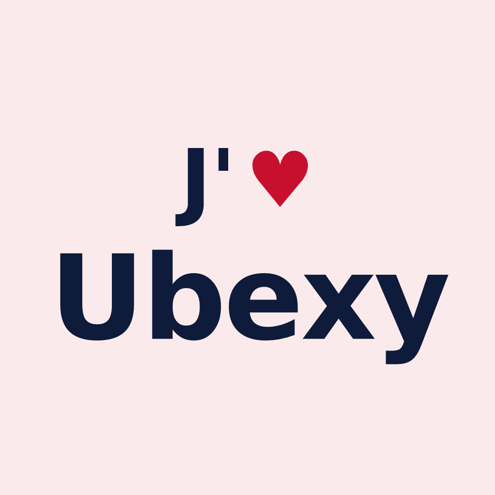 Magnet personnalisé Ubexy — design J'aime Ubexy