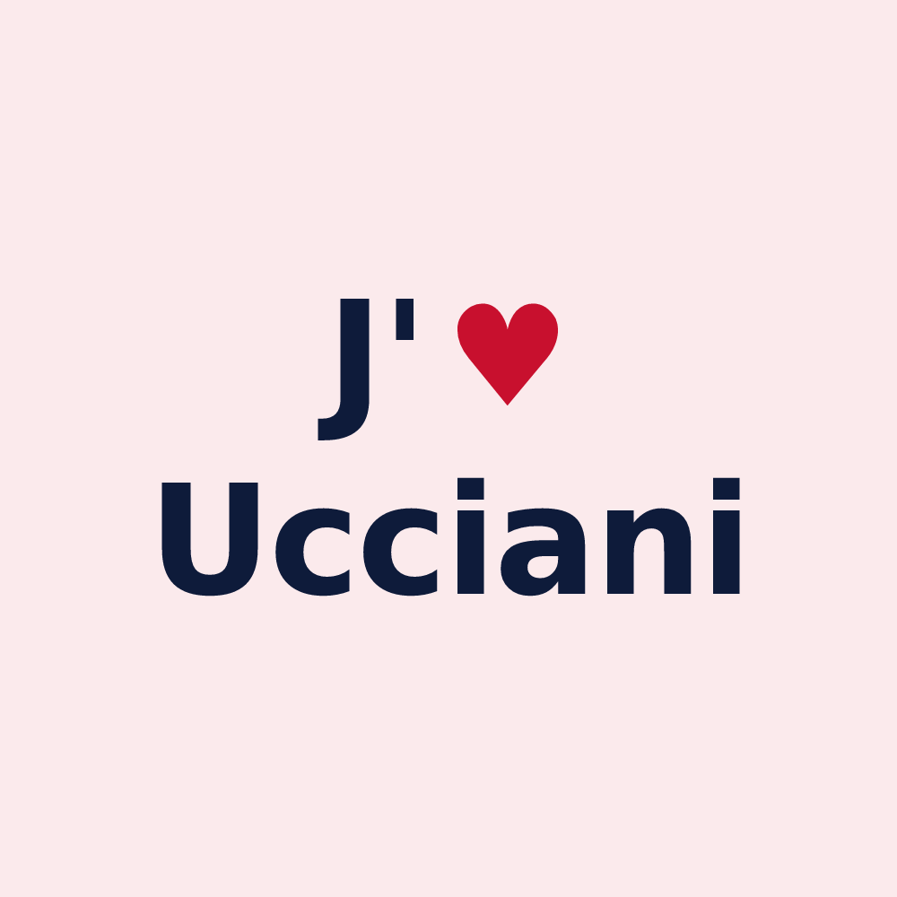 Magnet personnalisé Ucciani — design J'aime Ucciani