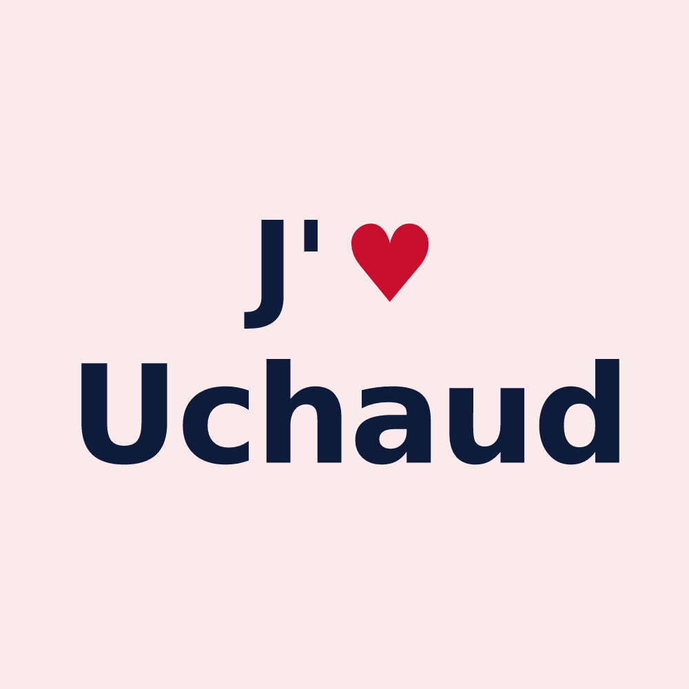 Magnet personnalisé Uchaud — design J'aime Uchaud