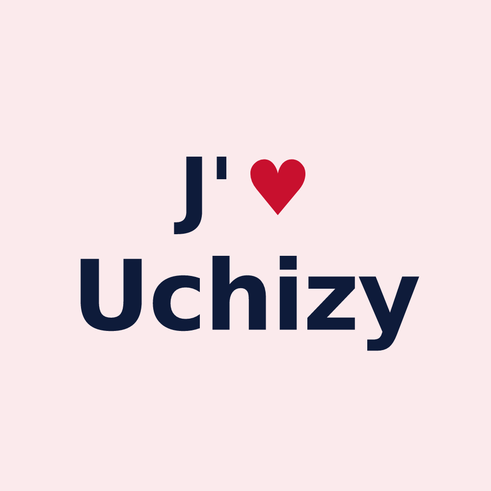 Magnet personnalisé Uchizy — design J'aime Uchizy