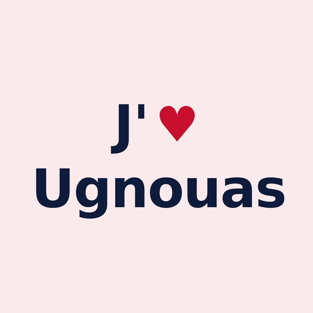Magnet personnalisé Ugnouas — design J'aime Ugnouas