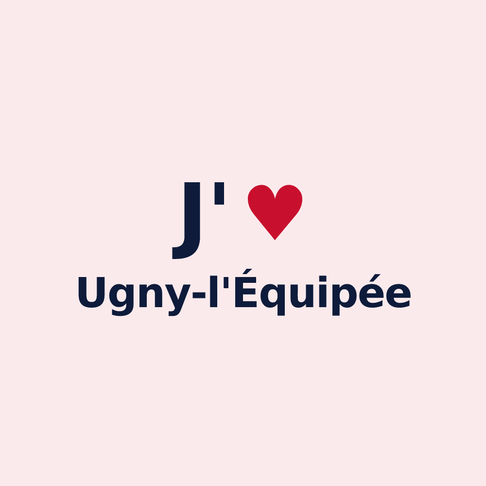 Magnet personnalisé Ugny-l'Équipée — design J'aime Ugny-l'Équipée