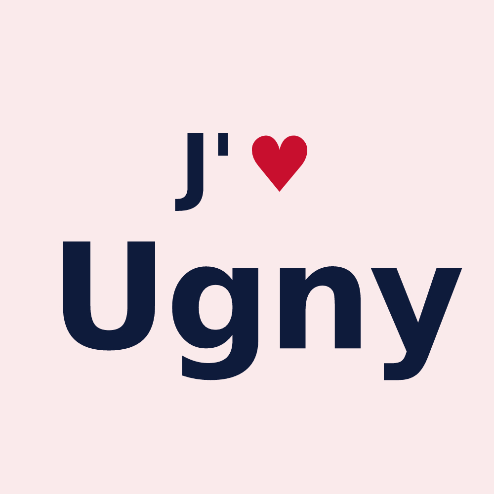 Magnet personnalisé Ugny — design J'aime Ugny