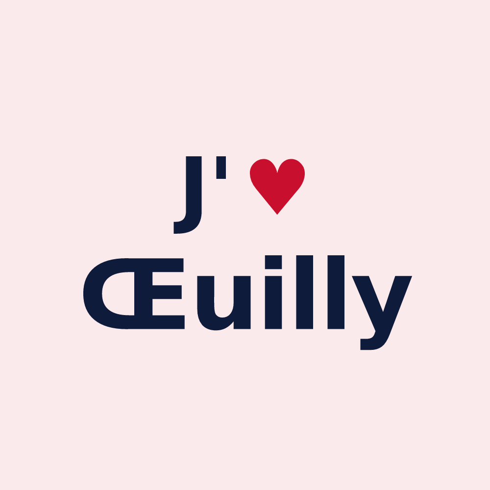 Magnet personnalisé Œuilly — design J'aime Œuilly