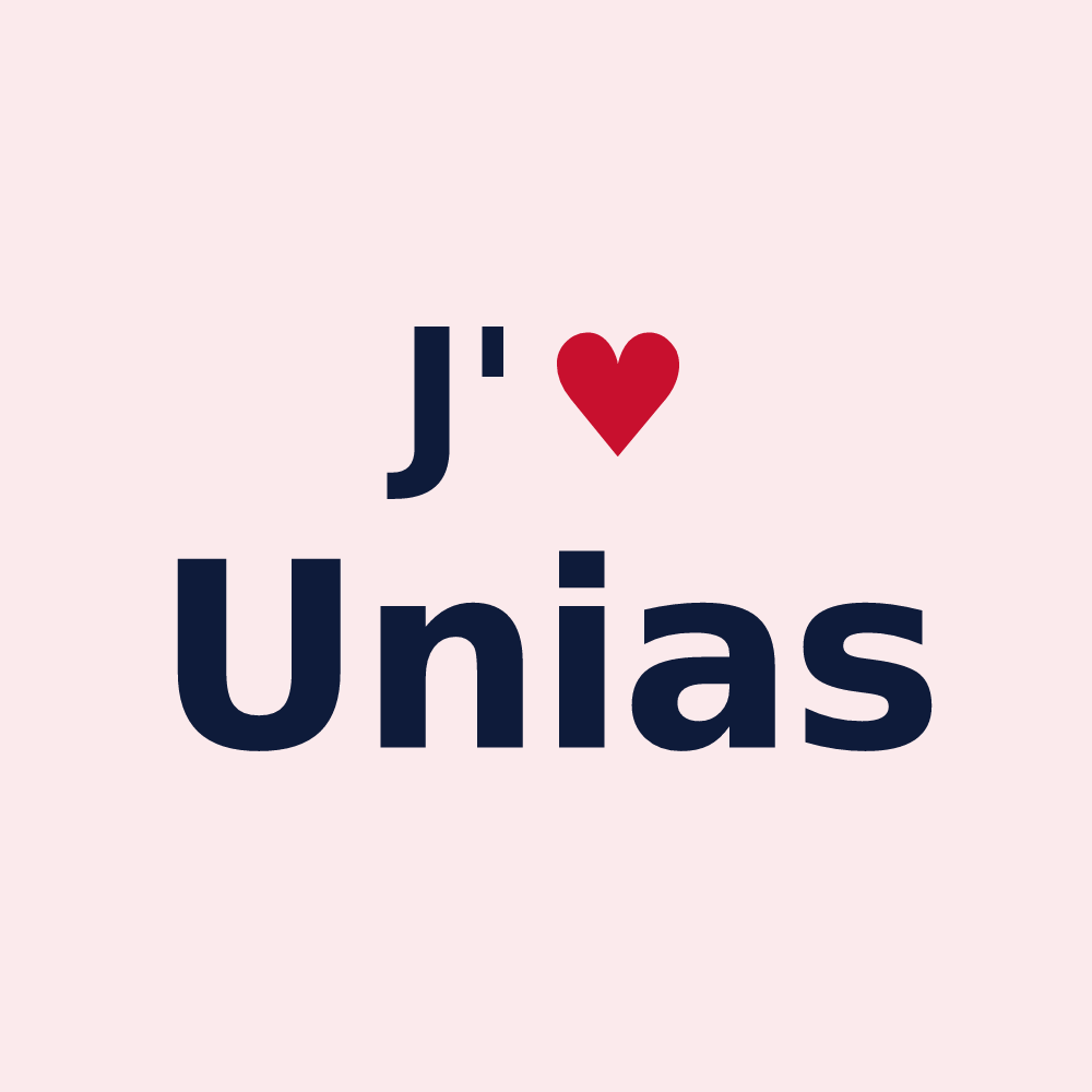Magnet personnalisé Unias — design J'aime Unias