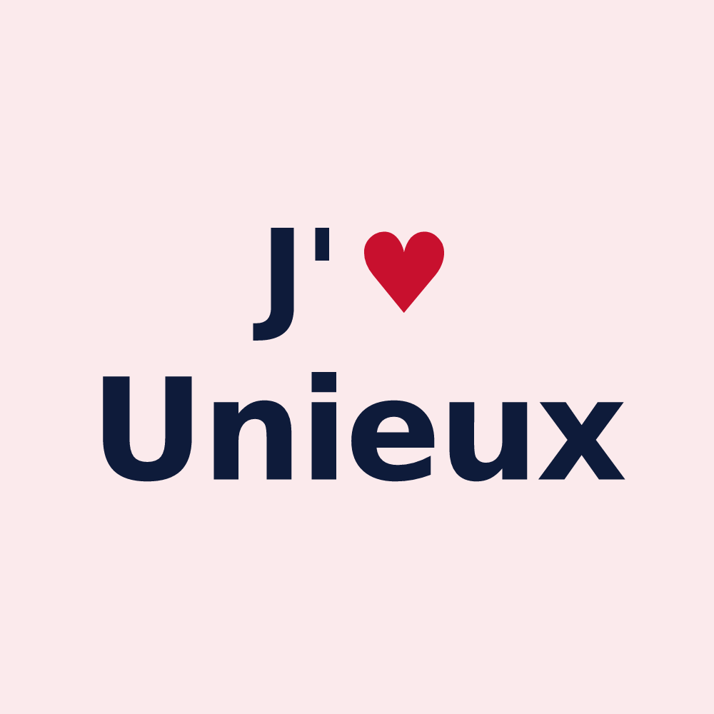 Magnet personnalisé Unieux — design J'aime Unieux