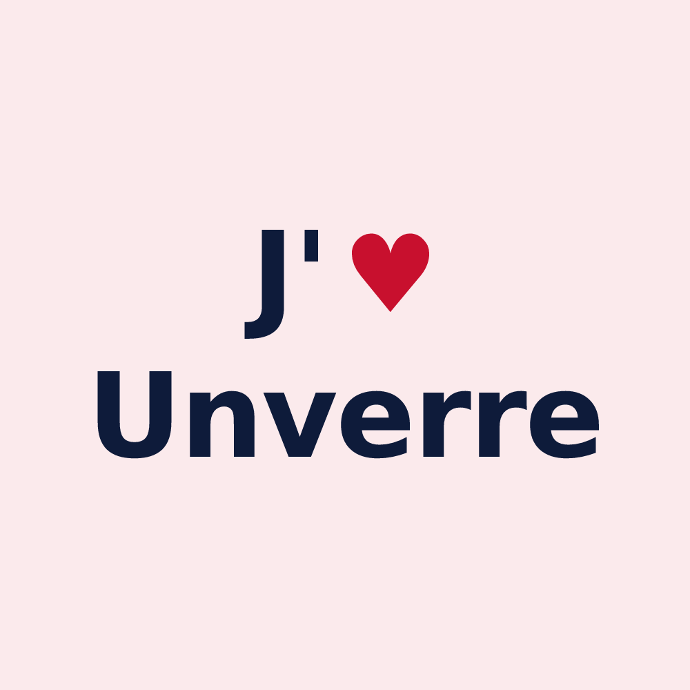 Magnet personnalisé Unverre — design J'aime Unverre