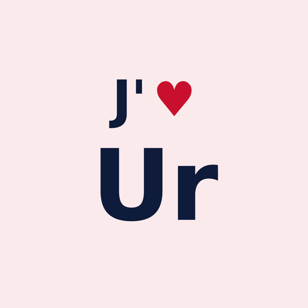 Magnet personnalisé Ur — design J'aime Ur