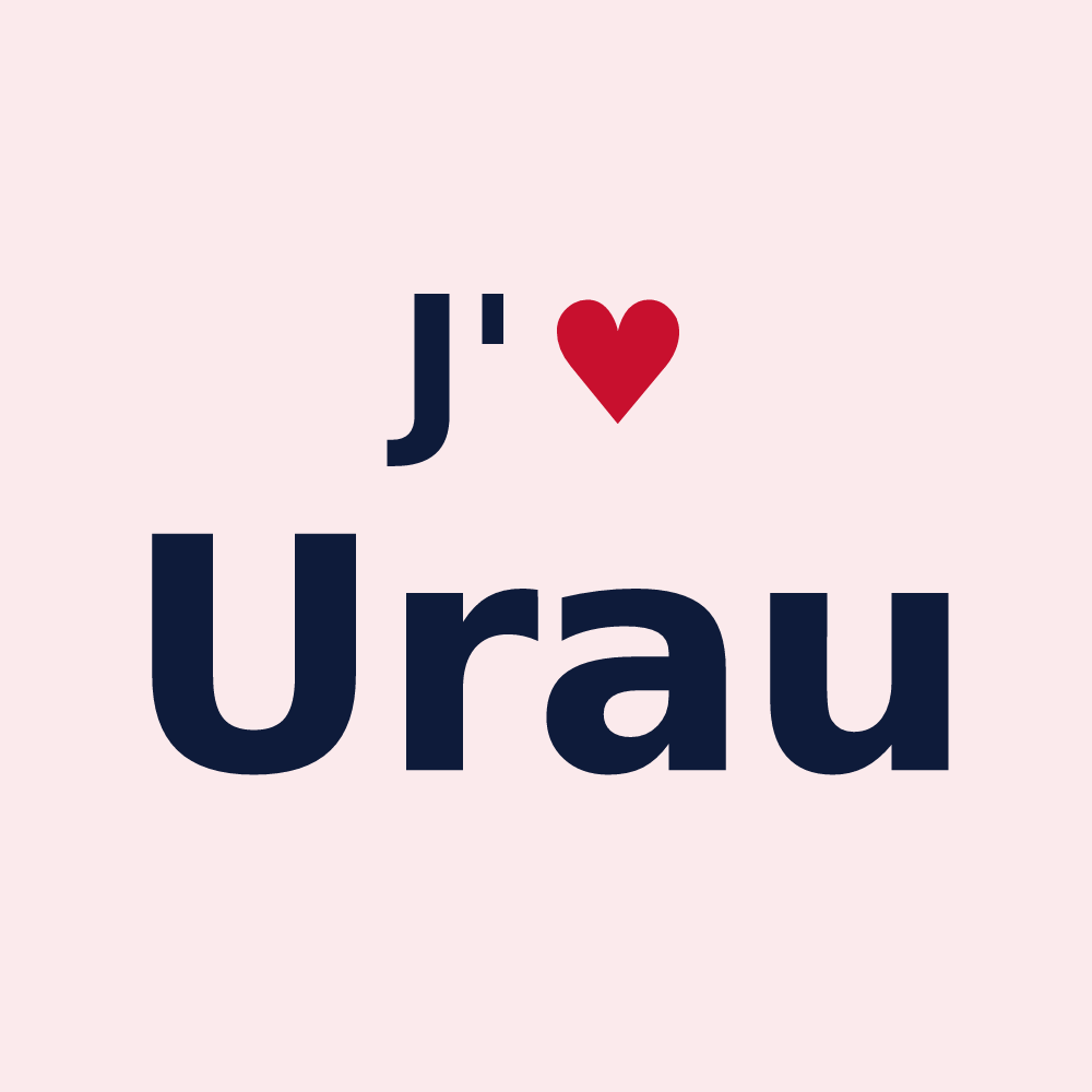 Magnet personnalisé Urau — design J'aime Urau
