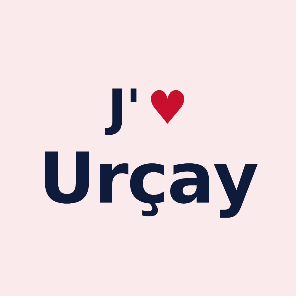 Magnet personnalisé Urçay — design J'aime Urçay