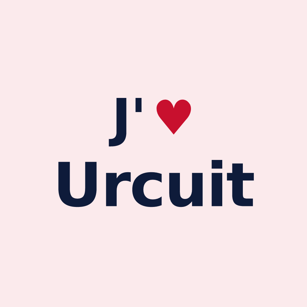 Magnet personnalisé Urcuit — design J'aime Urcuit
