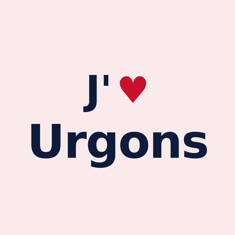 Magnet personnalisé Urgons — design J'aime Urgons