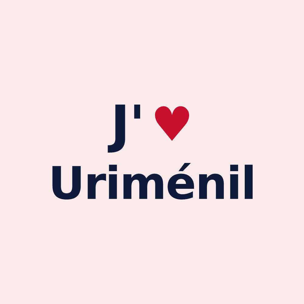 Magnet personnalisé Uriménil — design J'aime Uriménil