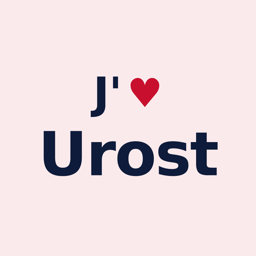 Magnet personnalisé Urost — design J'aime Urost