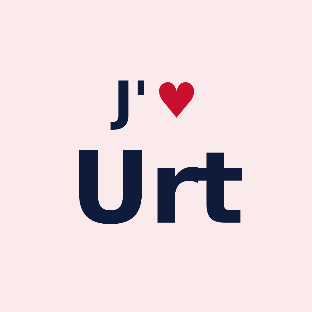 Magnet personnalisé Urt — design J'aime Urt