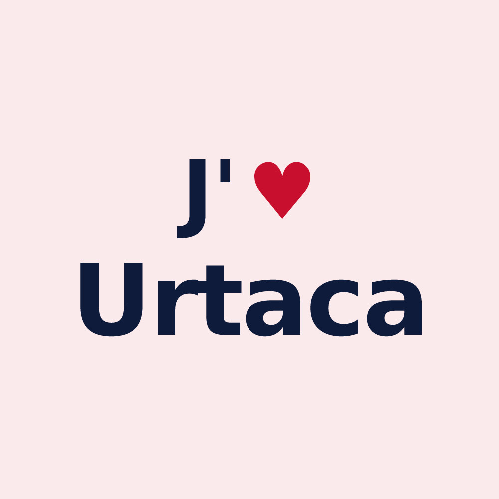 Magnet personnalisé Urtaca — design J'aime Urtaca