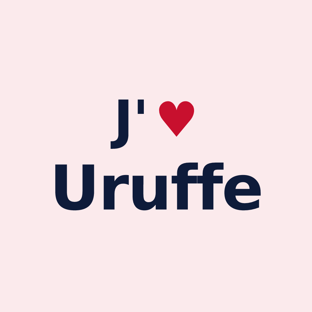 Magnet personnalisé Uruffe — design J'aime Uruffe