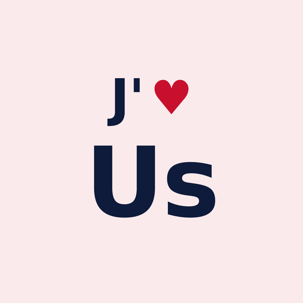 Magnet personnalisé Us — design J'aime Us