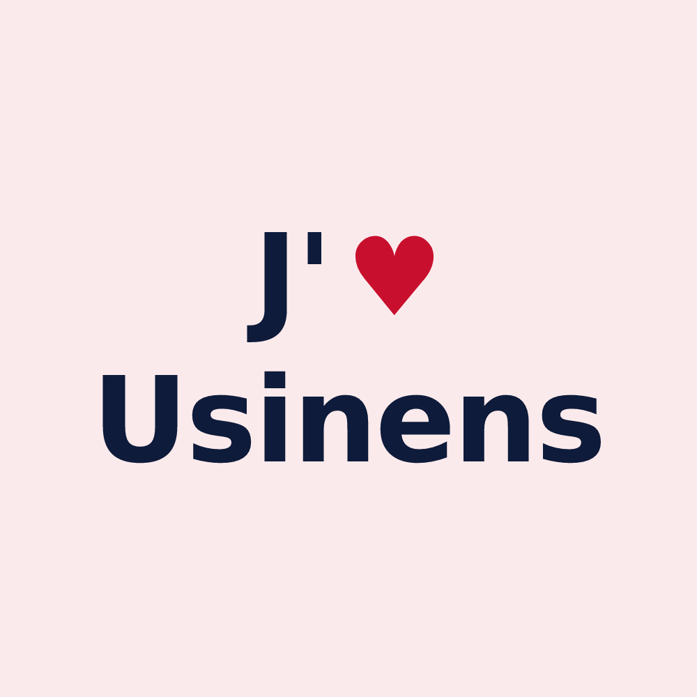 Magnet personnalisé Usinens — design J'aime Usinens