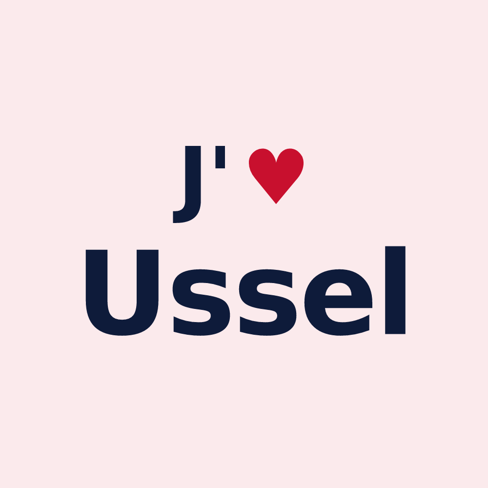 Magnet personnalisé Ussel — design J'aime Ussel