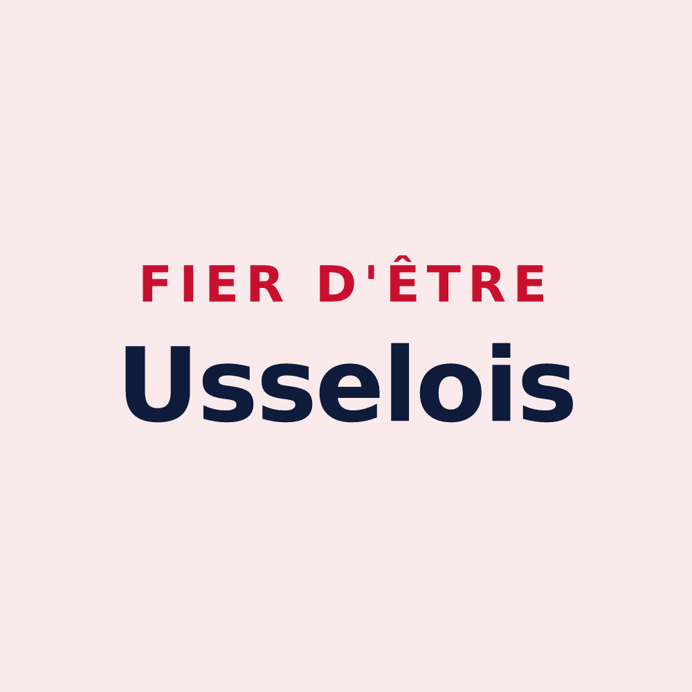 Magnet « Fier d'être Usselois » — design pour Ussel-d'Allier