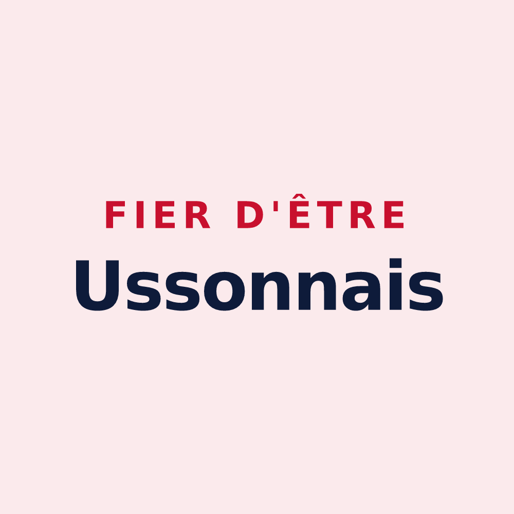 Magnet « Fier d'être Ussonnais » — design pour Usson-en-Forez