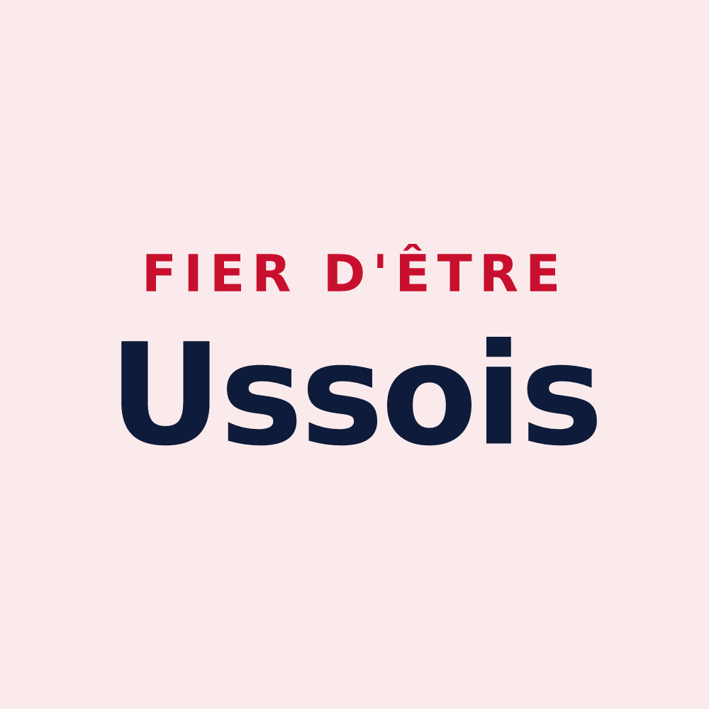 Magnet « Fier d'être Ussois » — design pour Ussy-sur-Marne